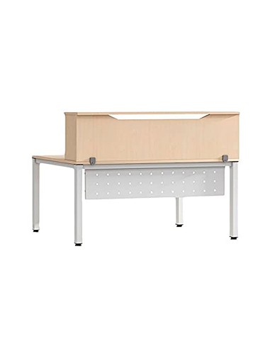 CI | Mostrador de altillo rocada valido para mesas work metal executive 140x30x40 cm acabado aa01 haya/haya