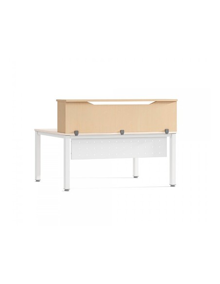 CI | Mostrador de altillo rocada valido para mesas work metal executive 160x30x40 cm acabado aa01 haya/haya