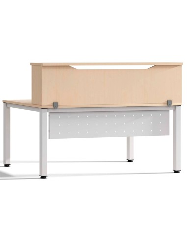 CI | Mostrador de altillo rocada valido para mesas work metal executive 180x30x40 cm acabado aa01 haya/haya