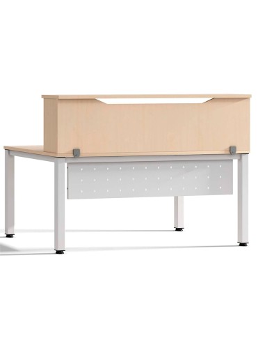 CI | Mostrador de altillo rocada valido para mesas work metal executive 200x30x40 cm acabado aa01 haya/haya