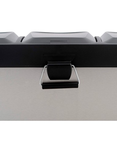 CI | Papelera contenedor q-connect metalica con tapadera de plastico y pedal 3 depositos 45l 605x340x485 mm