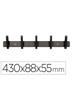 CI | Perchero liderpapel pared metalico 5 colgadores...
