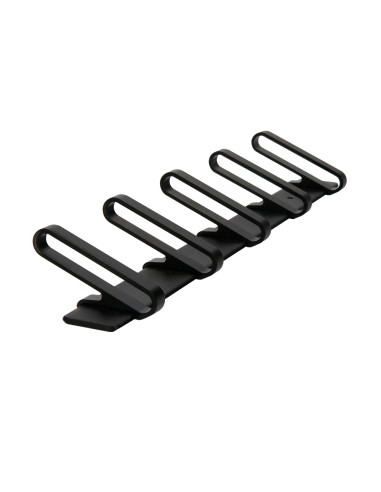 CI | Perchero liderpapel pared metalico 5 colgadores color negro 430x88x55 mm