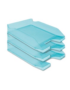 CI | Bandeja sobremesa plastico q-connect turquesa...