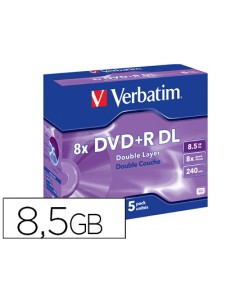 CI | Dvd+r verbatim doble capa capacidad 8.5gb velocidad...