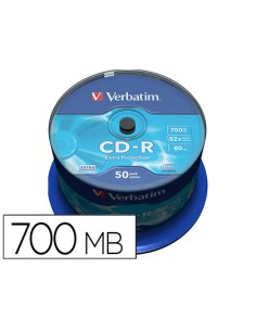 CI | Cd-r verbatim capacidad 700mb velocidad 52x 80 min...