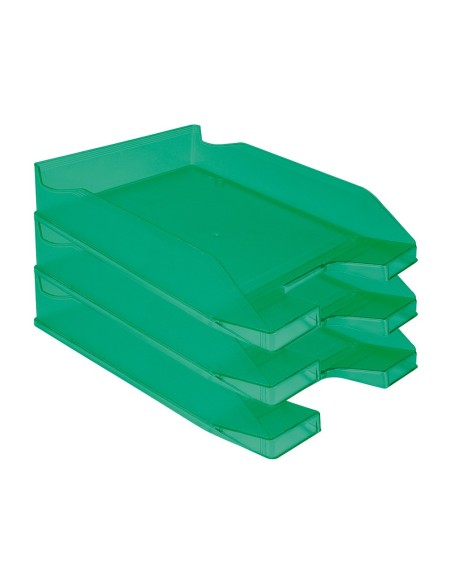 CI | Bandeja sobremesa plastico q-connect verde transparente