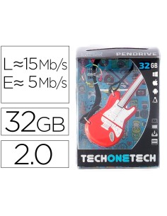 CI | Memoria Usb Tech On Tech Guitarra Red One 32 Gb