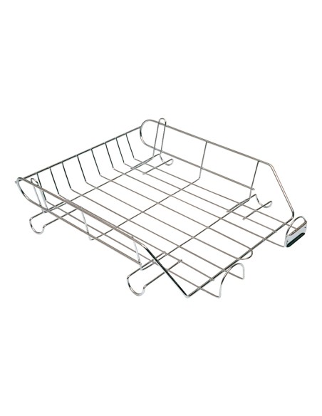 CI | Bandeja sobremesa metalica q-connect cromada 370x275 mm
