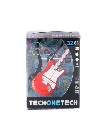 CI | Memoria Usb Tech On Tech Guitarra Red One 32 Gb