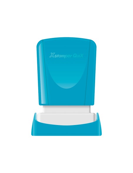 CI | Sello x'stamper quix personalizable color azul medidas 11x25 mm q-04