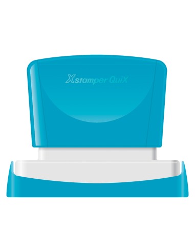 CI | Sello x'stamper quix personalizable color azul medidas 14x60 mm q-14