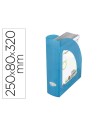 CI | Revistero plastico q-connect azul translucido