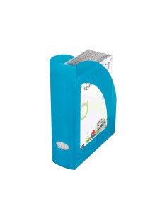 CI | Revistero plastico q-connect azul translucido 2