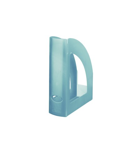 CI | Revistero plastico q-connect turquesa translucido