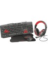 Pack Gaming Trust Gaming Ziva/ Teclado + Auriculares + Ratón Óptico + Alfombrilla