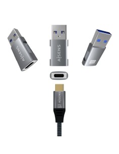 Adaptador USB 3.2 GEN2 Aisens A108-0655/ USB Tipo-C...