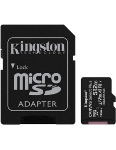 Tarjeta microsd xc 512gb + adaptador kingston canvas...