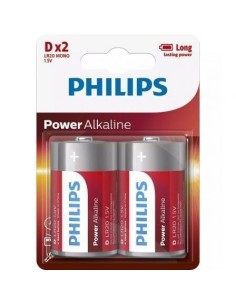 Pack de 2 Pilas D Philips LR20P2B/10/ 1.5V/ Alcalinas