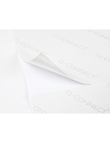 CI | Etiqueta adhesiva q-connect kf00228 -tamaño din a4 -para ink-jet -transparente -caja con 25 hojas din-a4