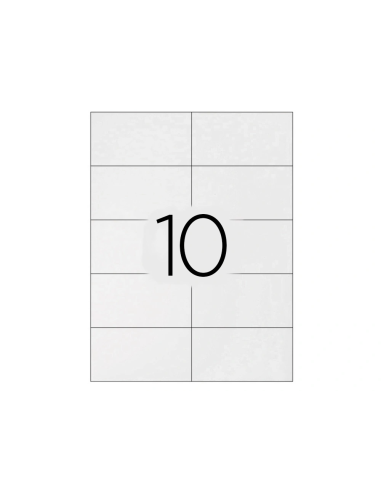 CI | Etiqueta adhesiva q-connect kf10658 tamaño 105x57 mm fotocopiadora laser ink-jet caja con 100 hojas din a4