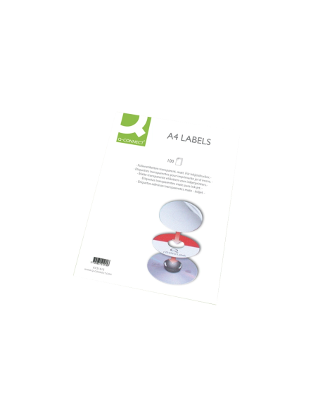 CI | Etiqueta adhesiva q-connect kf10652 tamaño 96,5x42,3 mm fotocopiadora laser ink-jet caja con 100 hojas din a4