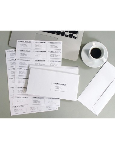 CI | Etiqueta adhesiva q-connect kf10649 -tamaño 70x42,3 mm fotocopiadora laser ink-jet caja con 100 hojas din a4