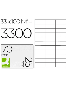 CI | Etiqueta adhesiva q-connect kf10640 tamaño 70x25 mm...