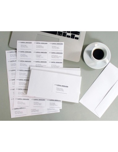 CI | Etiqueta adhesiva q-connect kf01583 tamaño 66x45,6 mm fotocopiadora laser ink-jet caja con 100 hojas din a4