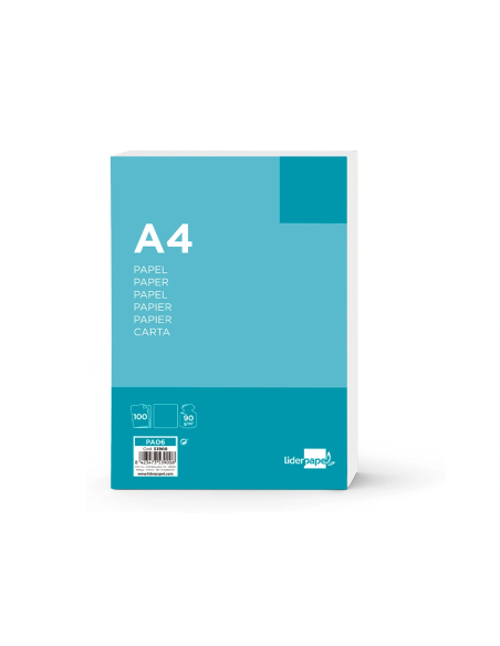 CI | Papel liderpapel a4 90g/m2 paquete de 100 blanco