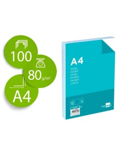 CI | Papel liderpapel din a4 80 gr -paquete de 100 hojas...