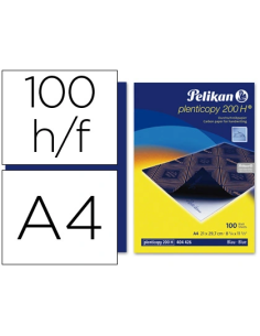 CI | Papel carbon pelikan azul tamaño a-4 -caja de 100...