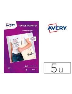 CI | Papel transfer avery para camisetas algodon color...
