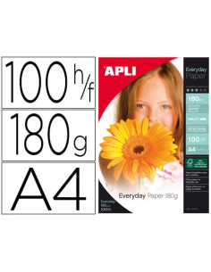 CI | Papel fotografico apli glossy din a4 pack 100 hojas...