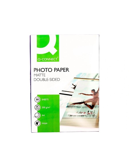 CI | Papel Q-Connect Foto Mate Doble Cara Din A4 Para Fotocopiadoras E Impresoras Ink Jet Bolsa De 50 Hojas 220