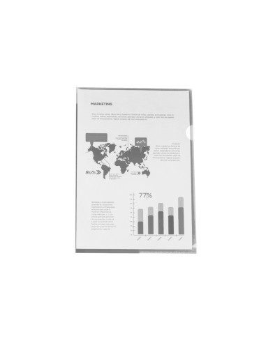 CI | Carpeta liderpapel dossier uñero 44004 polipropileno din a4 incolora 20 hojas