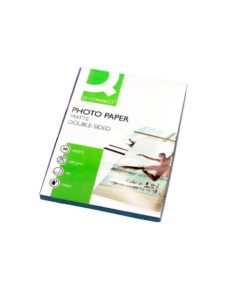 CI | Papel Q-Connect Foto Mate Doble Cara Din A4 Para Fotocopiadoras E Impresoras Ink Jet Bolsa De 50 Hojas 220