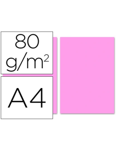 CI | Papel color liderpapel a4 80g/m2 rosa paquete de 100