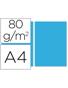 CI | Papel color liderpapel a4 80g/m2 azul turquesa...