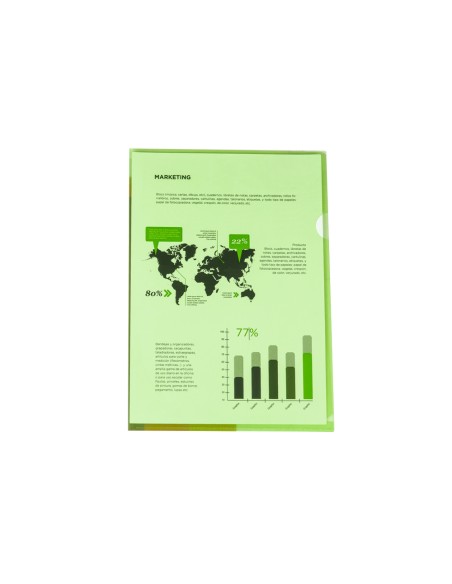 CI | Carpeta liderpapel dossier uñero 44003 polipropileno din a4 verde 20 hojas