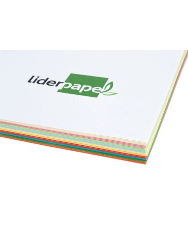 CI | Papel color liderpapel a3 80gr/m2 10 colores surtidos paquete 100 hojas