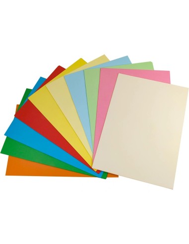 CI | Papel color liderpapel a3 80gr/m2 10 colores surtidos paquete 100 hojas