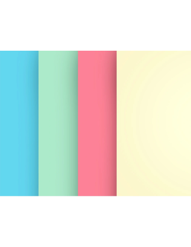 CI | Papel color liderpapel a4 80g/m2 4 colores surtidos paquete de 100