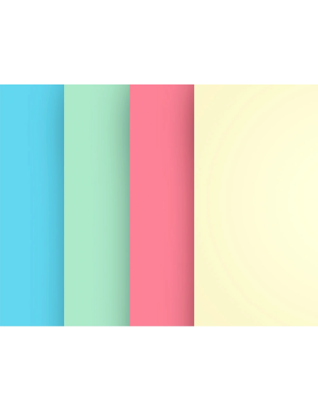 CI | Papel color liderpapel a4 80g/m2 4 colores surtidos paquete de 100