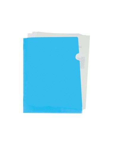 CI | Carpeta liderpapel dossier u ero polipropileno din a4 celeste opaco 20 hojas