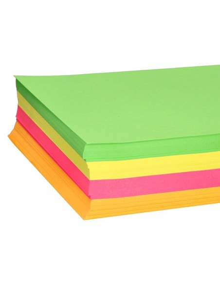 CI | Papel color liderpapel a4 75g/m2 neon 4 colores surtidos paquete de 500