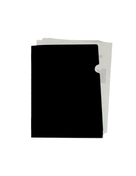 CI | Carpeta liderpapel dossier u ero polipropileno din a4 negro opaco 20 hojas