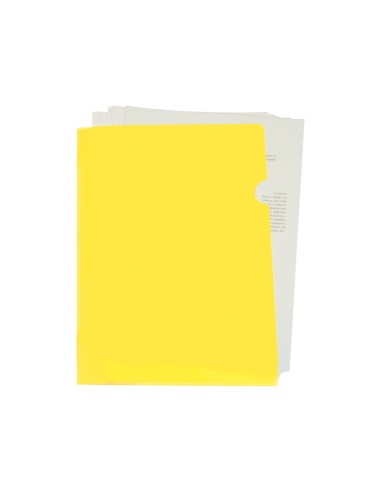 CI | Carpeta liderpapel dossier u ero polipropileno din a4 amarillo fluor opaco 20 hojas