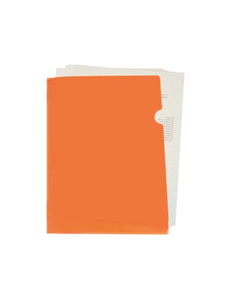 CI | Carpeta liderpapel dossier u ero polipropileno din a4 naranja fluor opaco 20 hojas