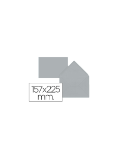 CI | Sobre liderpapel c5-ea5 gris 157x225mm 80 gr pack de...